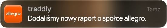 Powiadomienie traddly: nowy raport o spółce Allegro